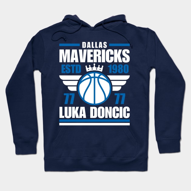 Dallas Mavericks Doncic 77 Basketball Retro Hoodie by ArsenBills